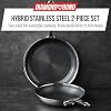 Blue Diamond Hybrid Nonstick Stainless Steel 8” & 10” Frying Pan Skillet Set, PFAS-Free Ceramic Diamond Bond Searing, Egg & Omelet Pan, Dishwasher Safe, Stay-Cool Handle, Induction Ready, All Cooktops #5