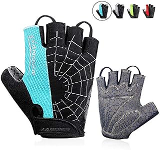 anqier Cycling Gloves Men Women Bike Gloves Mountain Biking Gloves with Anti-Slip Shock-Absorbing