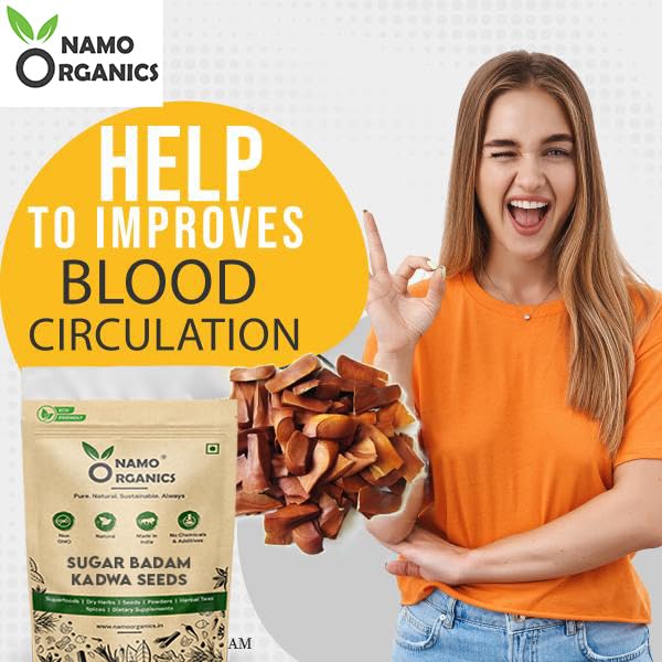 Image of Namo Organics - A1 Sugar Kadwa badam seeds for diabetes - 100 Gm - Bitter Almonds - Mahogany Seeds (100g)