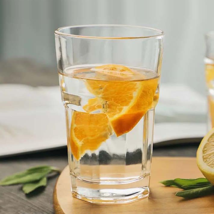 lasenersm 4 Pieces Clear Plastic Tumblers BPA-Free Stackable Plastic Drinking Cups 12 Oz Drinking Water Juice Cups Reusable Tumblers Cups for Orange Juice Ice Tea Cocktails Beer - Image 4