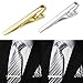 Fashion Black Gold Silver Tie Bar For Regular Ties Metal Simple Necktie Clasp Clip Clamp Pin For Wedding Anniversary, Business, Meeting And Daily Life (Silver)