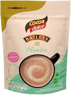 Baileys Mint Cocoa Powder Drink Mix, Non-Alcoholic, 150g Resealable Bag – Rich & Creamy Mint Chocolate Flavor – Easy to Prepare Hot or Cold – Special Edition Made in Costa Rica