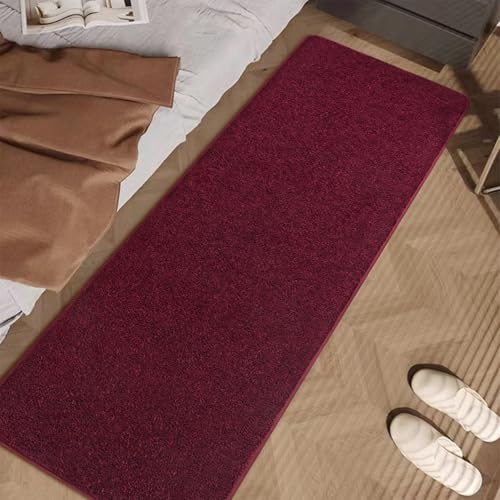 Tapis de chevet moderne pour chambre à coucher bordeaux - 8