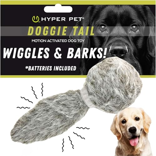 Hyper Pet Doggie Tail Interactive Plush Dog Toys (Wiggles, Vibrates,