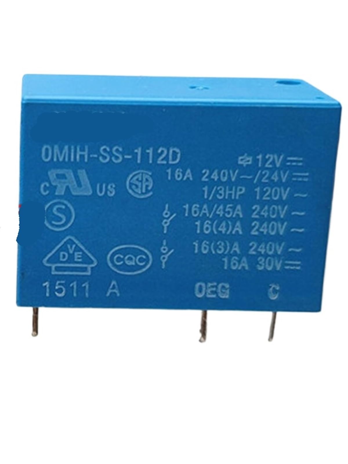 5 relés OMIH-SS-112D de 12 V.