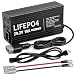 HERISKEER 24V 10A Lithium Battery Charger 29.2V LiFePO4 Battery Smart Charger with Anderson Connector LED Indicator Special for Lithium 24V LiFePO4 Deep Cycle Rechargeable 30AH-150AH Batteries Charger