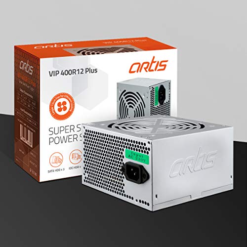Image of Artis VIP 400R12 Plus 400W SMPS Power Supply Unit with Lager12cm Fan (Silver)