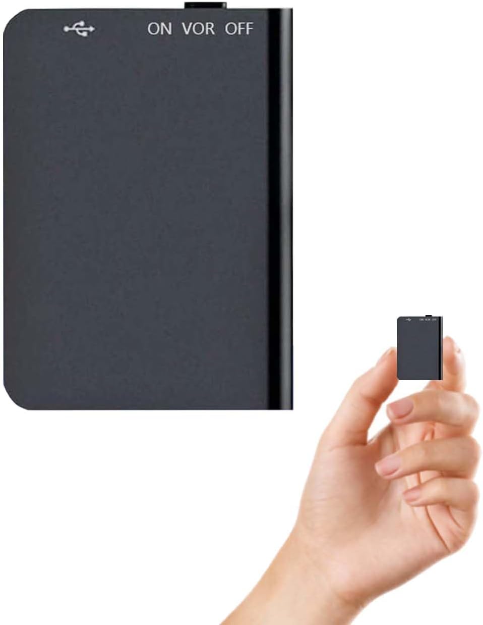 Voice Recorder, 16GB Mini Voice Recorder with Voice Activation, USB Rechargeable Recorder for Meetings Interviews Lessons