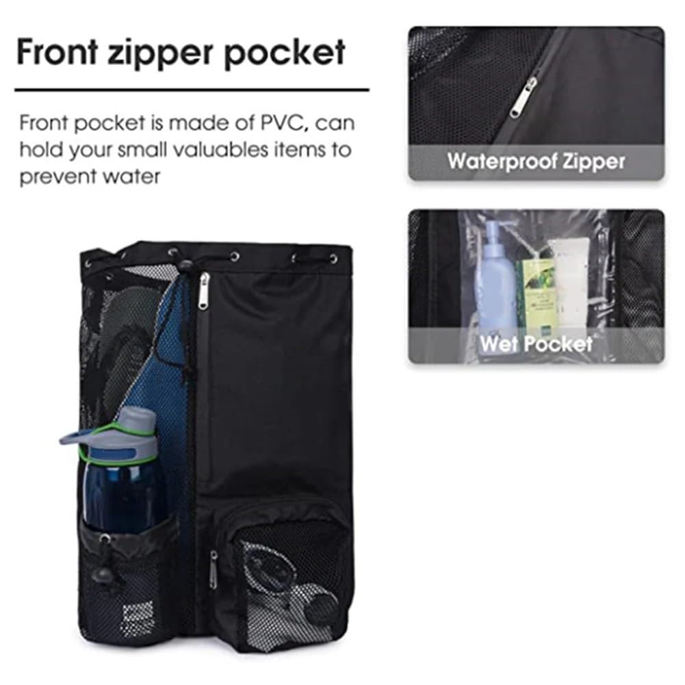 Dry Bag Borsa da Palestra Sportiva con Coulisse, Zaini portaoggetti da Spiaggia con Tasche bagnate, Maglia Spessa, Leggera e Confortevole Zaino Impermeabile(Pink)