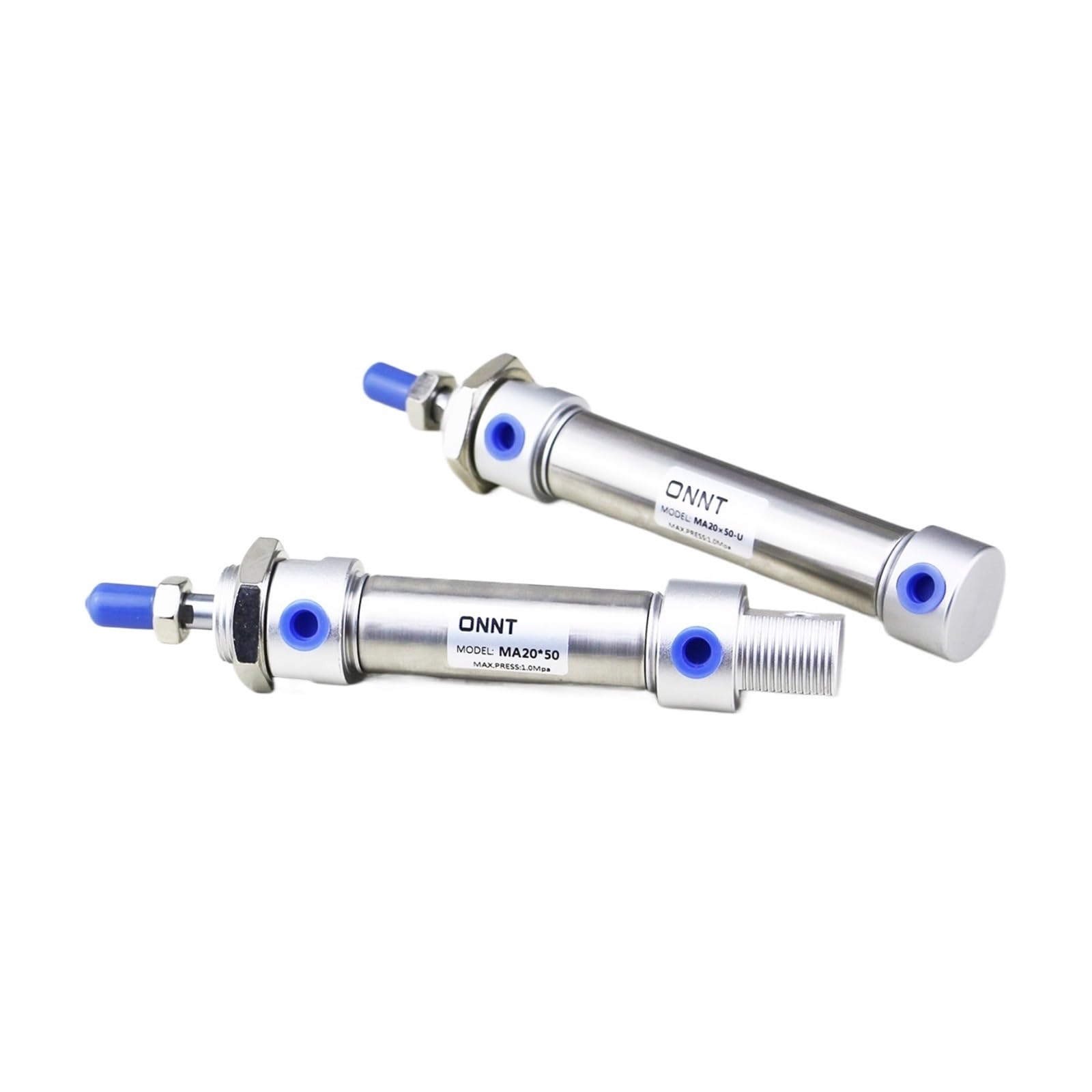 Vérin pneumatique double effet MA 25 réglable pour éliminer les chocs de fin de course