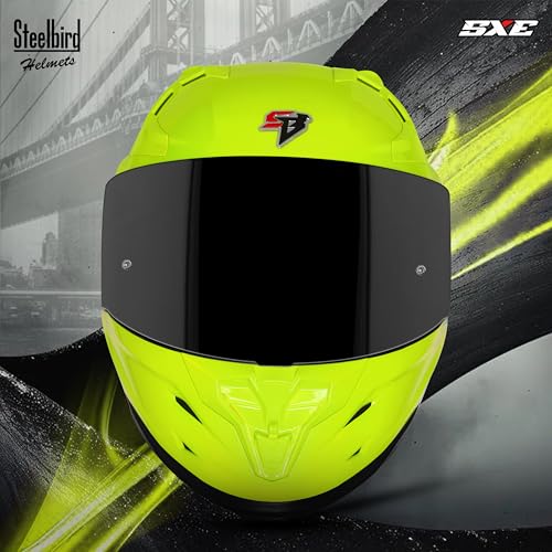 Image of Steelbird SBH 61 SXE Pinlock ISI and Dot Certified Full Face Helmet for Men and with Inner Silver Sunshield