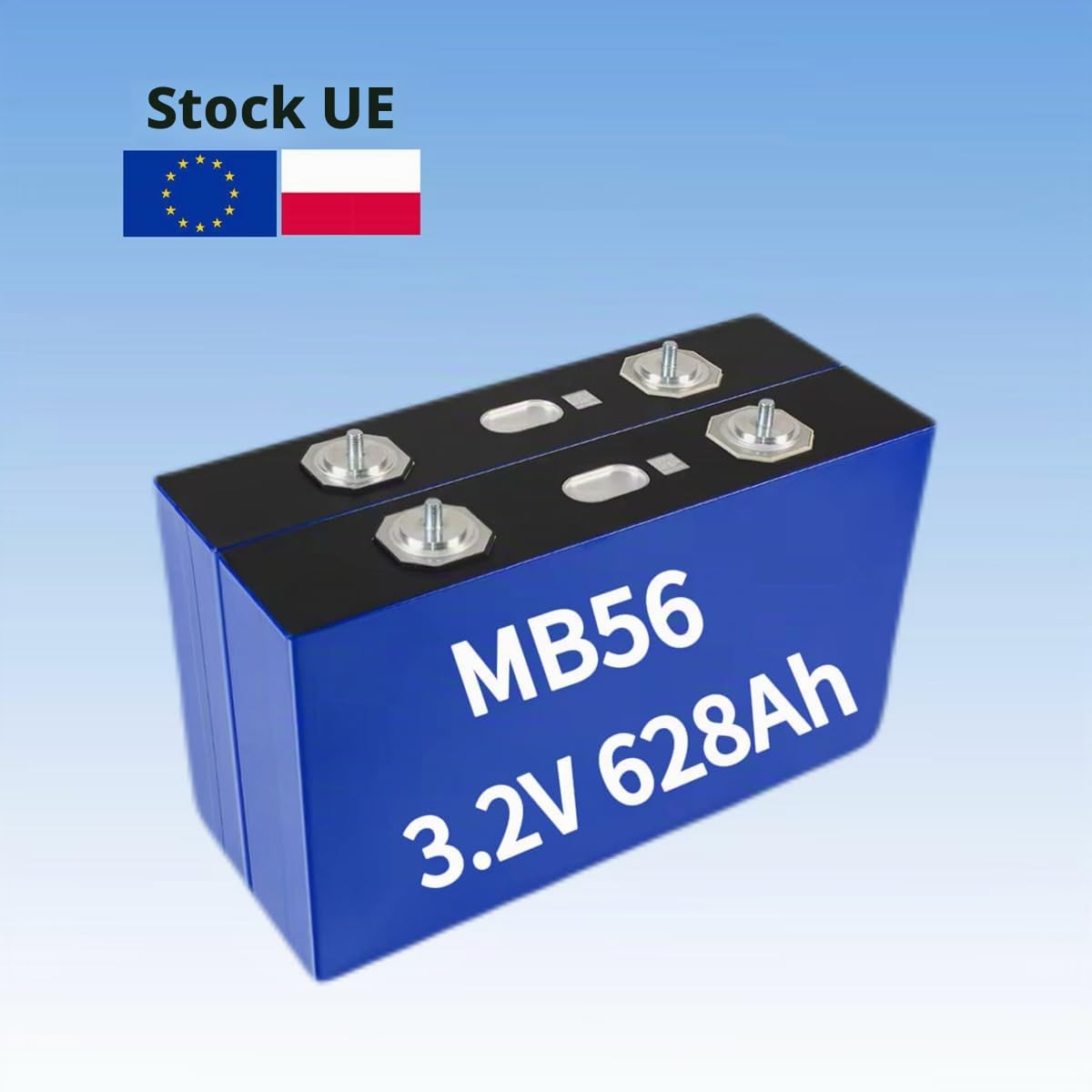 EVE MB56 3,2V 628Ah cellules LiFePO4 (pack de 2) – Batterie lithium-fer-phosphate à cycle profond EVE, alimentation pour camping-cars, bateaux, véhicules de golf, moteurs, onduleurs et systèmes
