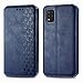 Produktbild TOPOFU Leder Folio Hülle für LG K42, Premium PU/TPU Flip Wallet Tasche mit Kartenfächern, Magnetic, Book Style Lederhülle Handyhülle Schutzhülle (Blau)
