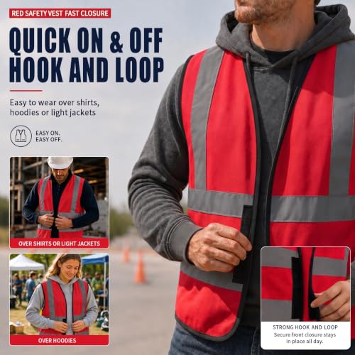 Image of AYKRM 12 colour High visibility viz vest hi vis viz reflective work construction safety vest (XS-8XL)