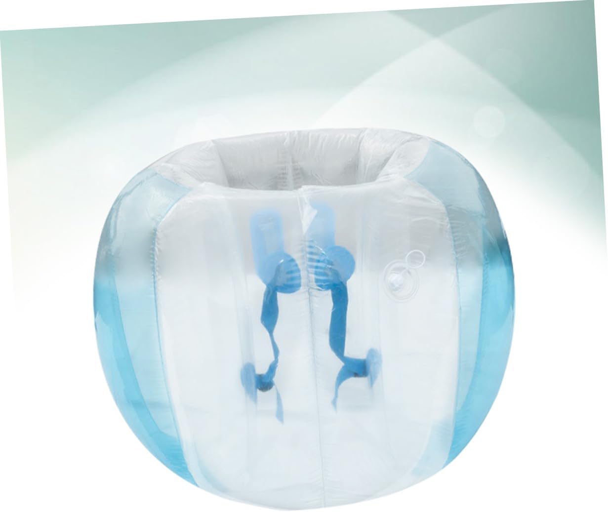 YARNOW Inflatable PVC Bumper Ball Transparent Blue Fun Outdoor Collision Game Prop for Adults for Backyard Beach Activities Encourages Coordination Friendly