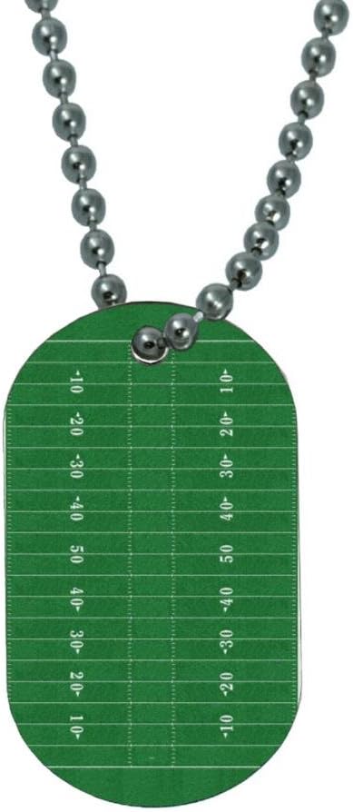 Football Field - Dog Tag Necklace