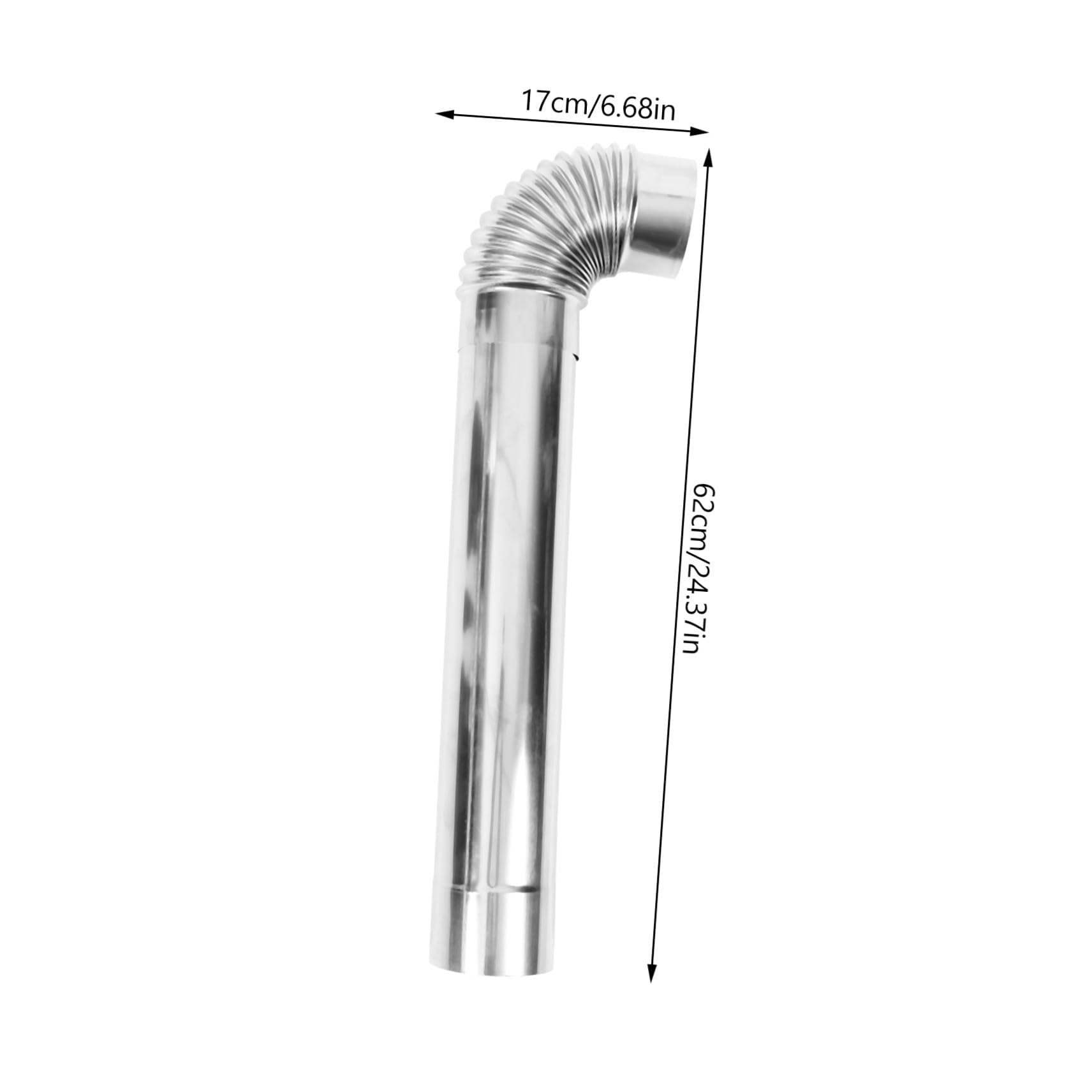 Tubo Acciaio Inossidabile con Curva Accessori Scarico per Caldaie e Camini Resistente Alte Temperature Facile Installazione