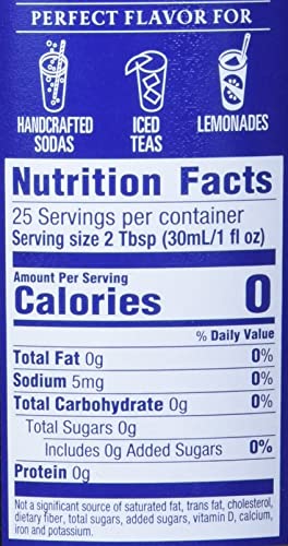 Torani Sugar Free Syrup, Blue Raspberry, 25.4 Ounce (Pack Of 1) #TOP3