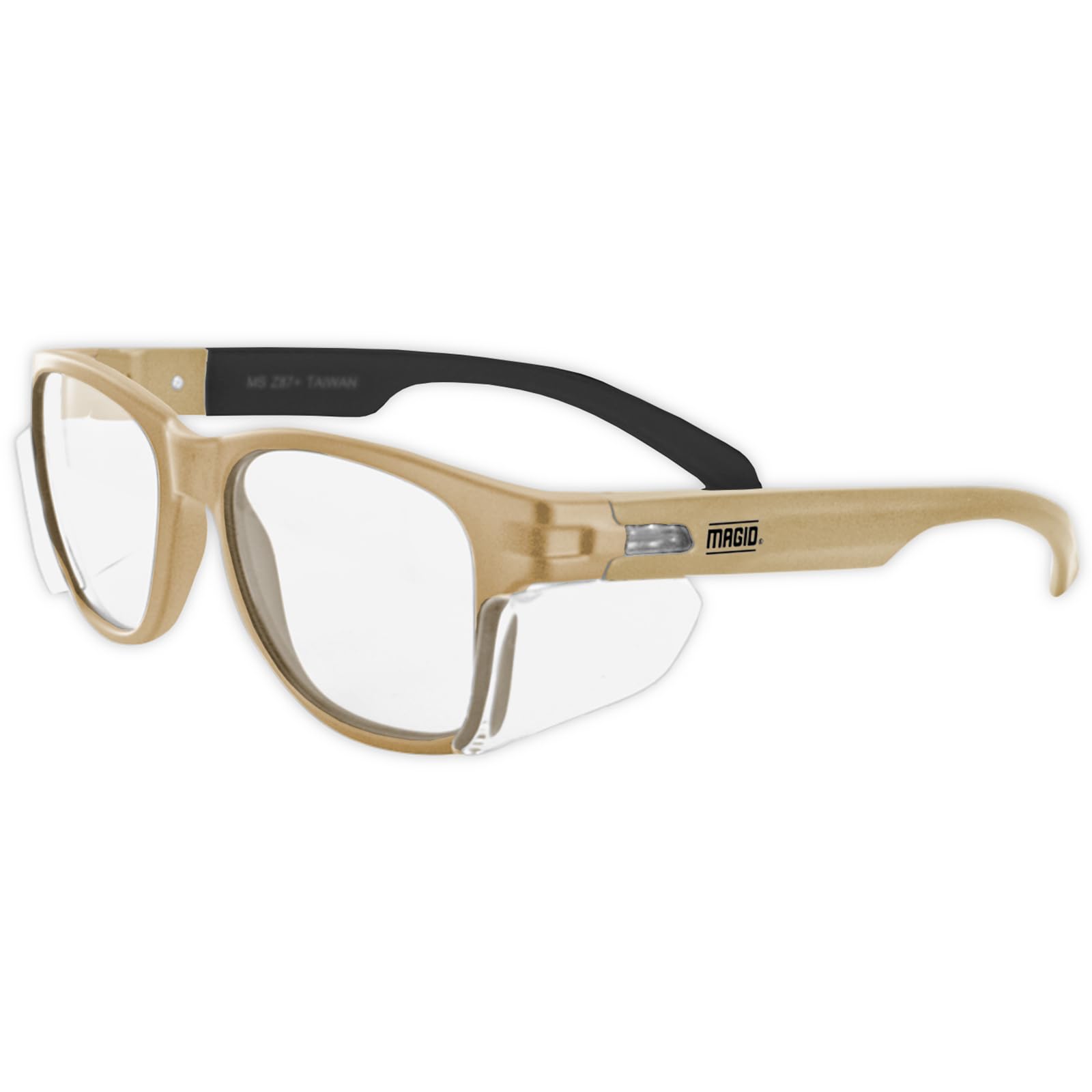 Y50 Safety Glasses, ANSI Z87.1, Anti-Fog UV Protection, Clear Lens, Side Shields, Coyote Tan Frame, 1 Pair, Y50TNAFC