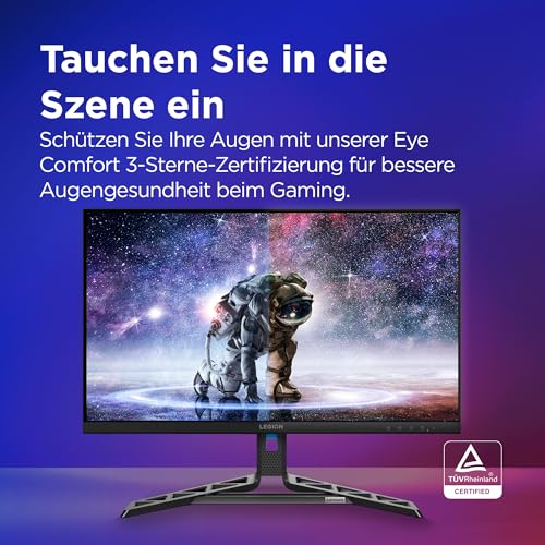 Lenovo Legion R27qe Gen 2 | 27" QHD WLED Gaming Monitor | 2560x1440 | 16:9 | 200 Hz | IPS-Panel | 0.5ms Reaktionszeit | HDMI | DisplayPort | TÜV Eye Comfort Schutz | Raven schwarz | 5.9 kg 3
