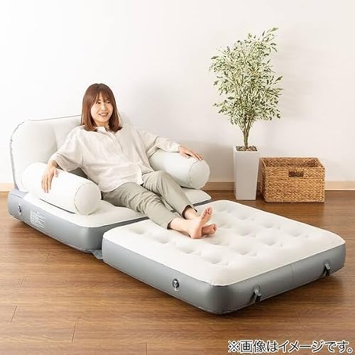 ニトリ(NITORI) エアソファベッド 手動ポンプ付き AS-R02 グレー 2113300035783 [2]