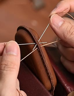 SANRILY for BMW I3 I8 Key Fob Cover 2014-2019 Keyless Entry Keychain Holder Full Protection Retro Hand-Made Leather Key Case Shell Brown