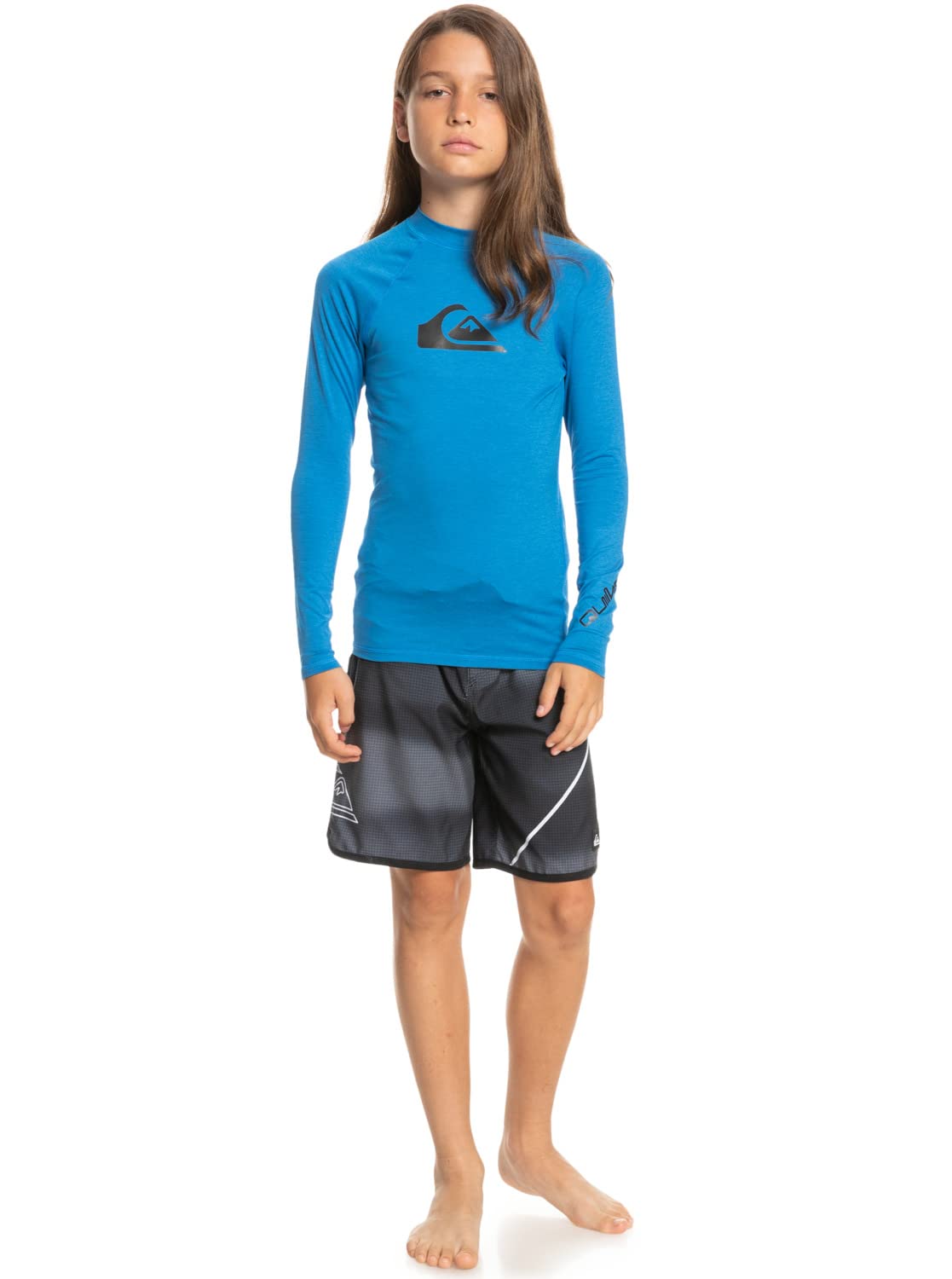 Quiksilver Kamizelka rash z długim rękawem UPF 50 All TIME Boys 8-16 niebieska S/10