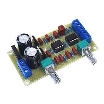 Low-Pass Preamplifier Filter NE5532 Subwoofer Volume Process Circuit Amplifer Board AC 9V-15V Stereo Tone Board