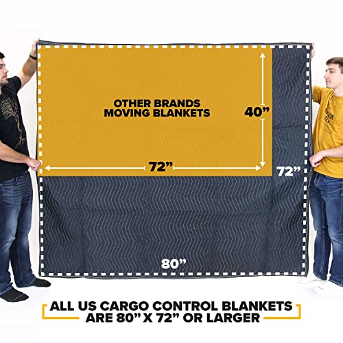 Us Cargo Control 82 Lb/Dozen, Machine Washable 80"X72" Large Heavy Duty Moving Blanket, Mbpro82 Pro Mover, 24-Pack #TOP3