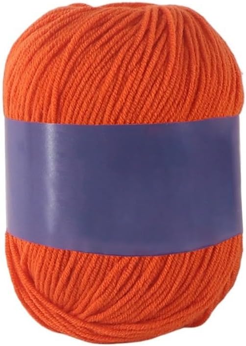 5 Rolls 50g 3-Ply Cotton Yarn for Crocheting Hand Knitting Blend(22)