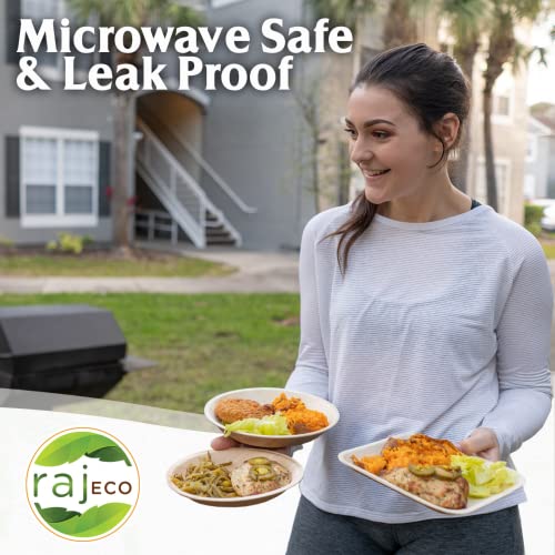 (200 Pack) 8" Square Palm Leaf Plates And 5 Inch Bowls Better Than Bamboo & Paper Plates Disposable Plates Compostable Biodegradable, Eco-Friendly Heavy Duty Party Plates Sturdy Microwave Safe Wedding #TOP4