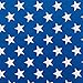 STAR PRINT POLYCOTTON PRINT FABRIC - Blue/White - 59" WIDTH SOLD BTY