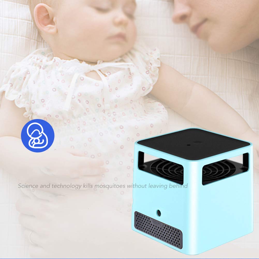 XRX Inhalación Mosquito Killer Interior Hogar Anti-Mosquito Bebé Dormitorio Silencioso Mosquito Repelente Artefacto Enchufe Automático Un Barrido Blue