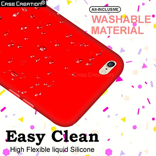 Image of Case Creation Luxurious OG Series for iPhone 6 Case Cover,Anti-Dirty Slim Case Frosted Matte Cute Candy TPU Raised Bezel (Splash of Color) Back Cover for Apple iPhone 6 -Wine Red