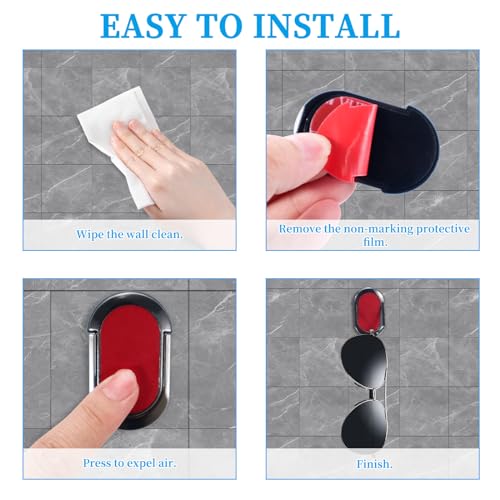 Realand Sonnenbrillen-Organizer, zum Aufhängen, Sonnenbrillen-Organizer, Brillenhalter für Sonnenbrillen-Display, klebriger ovaler Sonnenbrillenhalter für Wand, Sonnenbrillen-Aufbewahrung, Organizer,