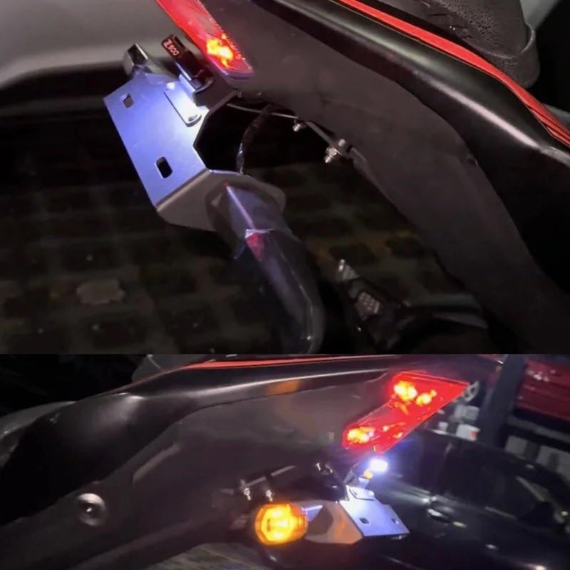 Support plaque immatriculation Z900 avec éclairage LED et éliminateur garde-boue