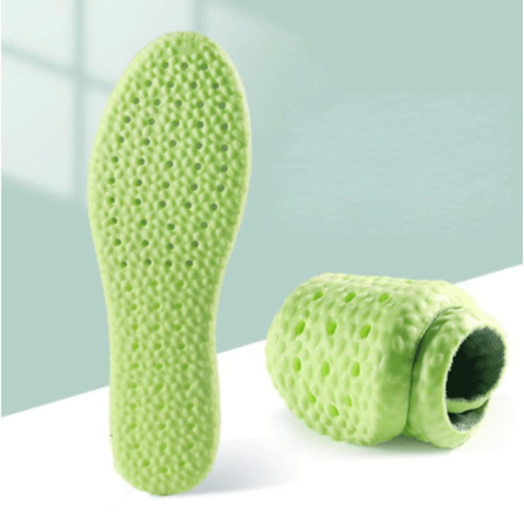 Plantillas de espuma viscoelástica para hombres y mujeres, plantillas de espuma viscoelástica para mujeres, soporte de pies, plantilla de correr GANFANREN para zapatos, espuma de partículas de arroz