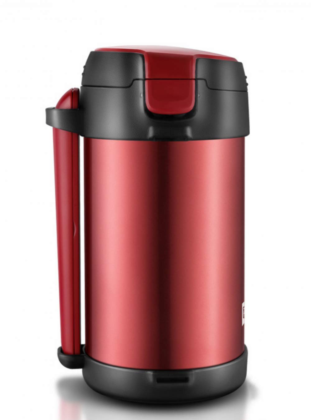 Thermos in acciaio inox Bento interno isolato contenitore per alimenti rimane caldo, bottiglia sottovuoto in acciaio inox per stufato, cuoco, zuppa, cibo, 2200 ml, rosso