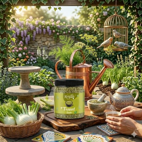 Image of KOSHPURE Premium Plain Fennel Seeds (Saunf) 1kg | Whole Sabut Saunf | Natural Mouth Freshener | Aromatic Indian Spice for Cooking, Seasoning & Herbal Infusions | Authentic Taste & Strong Aroma