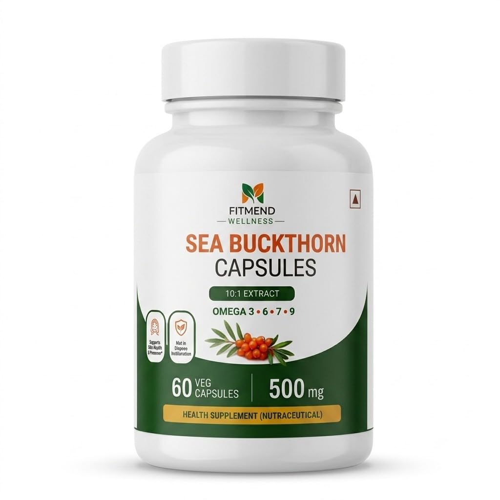 Sea Buckthorn Extract 500mg, Omega 3-6-7-9, 60 Softgels