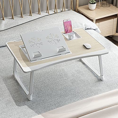 GoRogue Laptop Desk for Bed, Ventilated Angle Adjustable Notebook Stand with Cup, Mobile, Tablet Holder (Cream) (B09KRFPCWC) Amazon Price History, Amazon Price Tracker