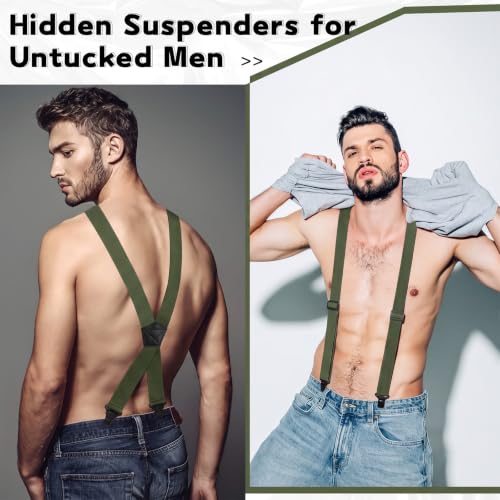 Image of Janmercy Men X-Back Hidden Suspender Airport Friendly