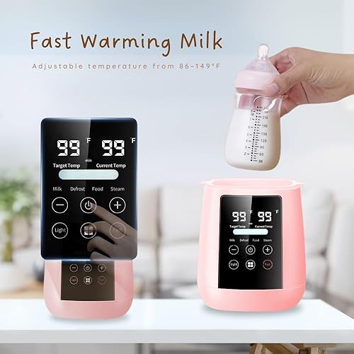 Miniatura 2 de Calentador de biberones, calentador de leche 3 en 1, descongela, descongela, pantalla LED, luz nocturna, esterilizador de vapor, temperatura