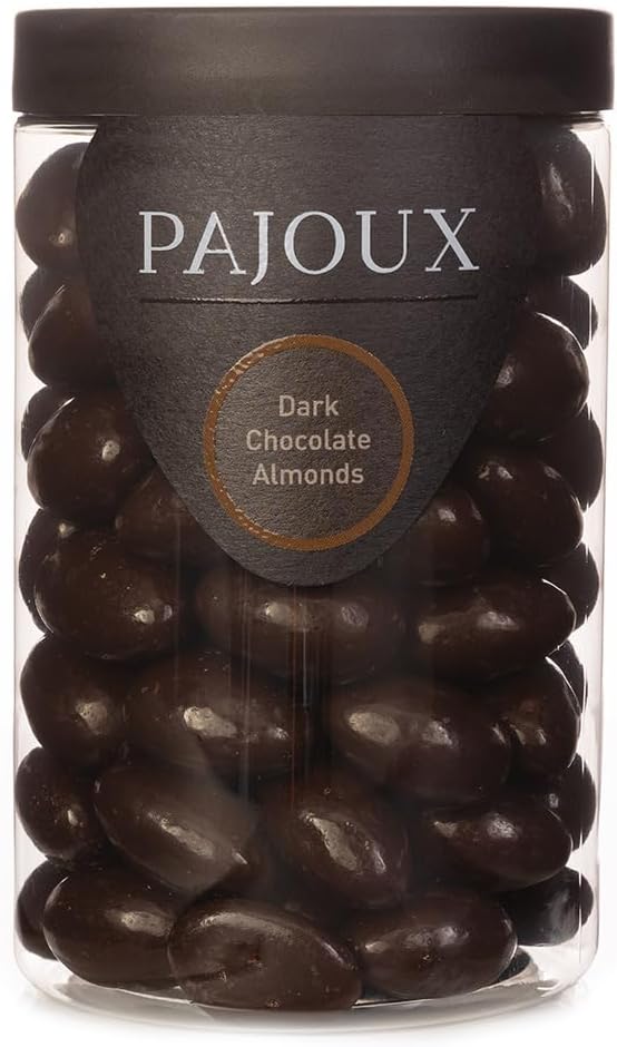 Dark Chocolate Almonds (Large) 280g | Chocolate Almonds - Dark Chocolate Covered Nuts - Whole Almond Nuts - Palm Oil Free - Chocolate in a Gift Jar