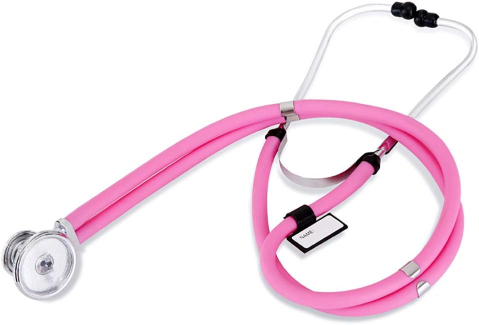 CIKO Kit de Estetoscopio de Cabeza Doble de Primera Calidad Diafragma de Cabeza de Doble Cara de Doble Tubo clásico Usos multifuncionales Ligeros con Puntas de oído para Uso médico y doméstico