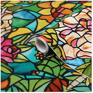 d-c-fix Self-Adhesive Privacy Glass Window Film, Spring Chapel/Tulia, 17.71" x 78" Roll, 346-0647
