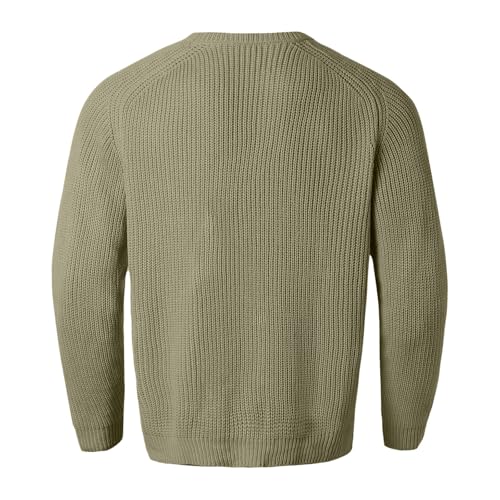 Men's Crewneck Pullover Sweater Lightweight Fashion Classic Top Waffle Textured Casual Long Sleeve Knitted Sweaters4