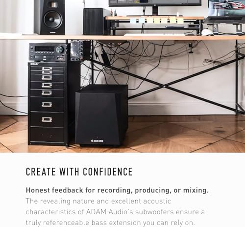 adam audio t10s studio subwoofer for recording mixing and mastering studio quality sound single