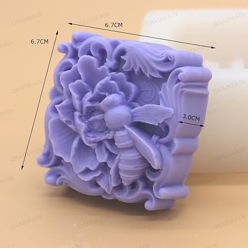 Vista 4 de Molde de silicona para bombas de baño, molde para hacer jabón, hecho a mano, manualidades, cera de resina, yeso, arcilla, molde de abeja (11124)