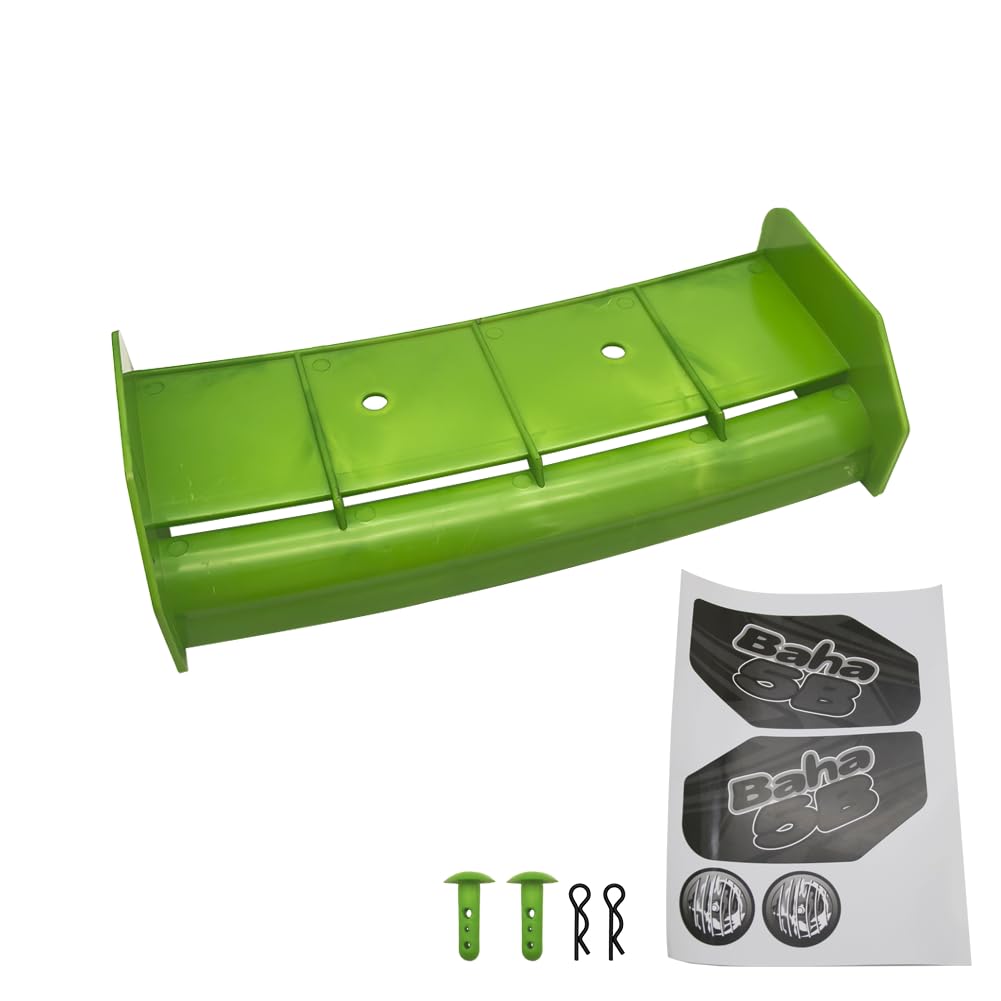 smTSRC Nylon Rear Spoiler Wing Kit for 1/5 BAJA 5B RC CAR Parts (Green) - Image 4